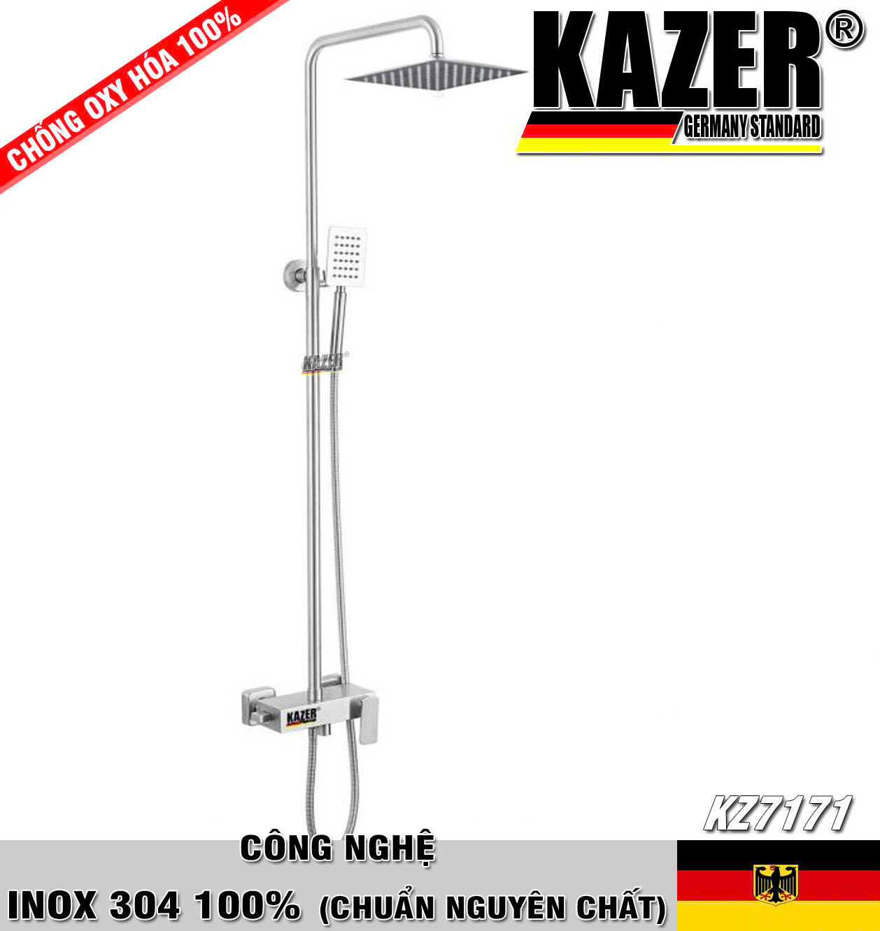 KZ7171 – SEN CÂY KAZER INOX 304 100%, ỐNG TRÒN