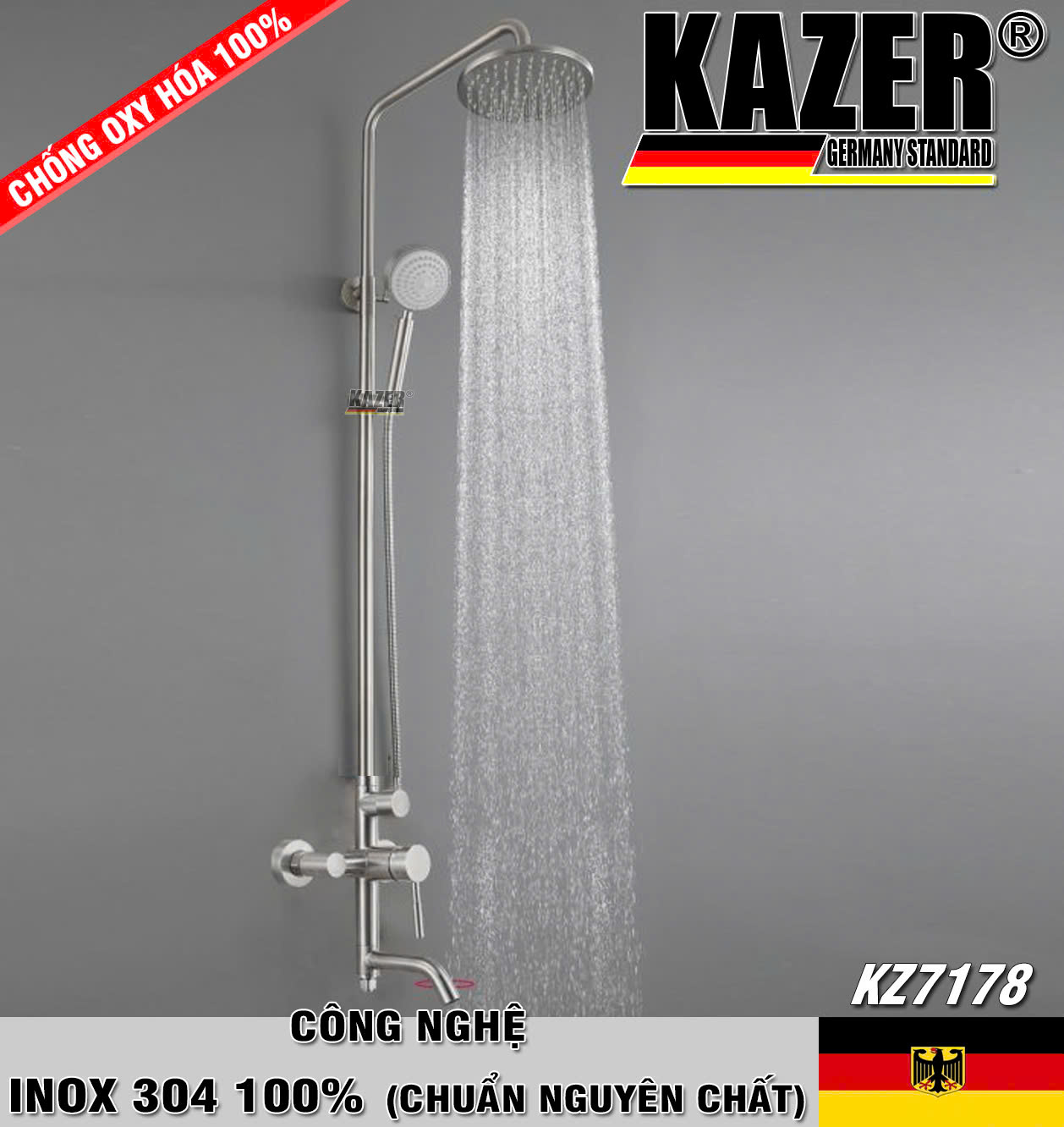 KZ7178 – SEN CÂY KAZER INOX 304 100%, ỐNG TRÒN