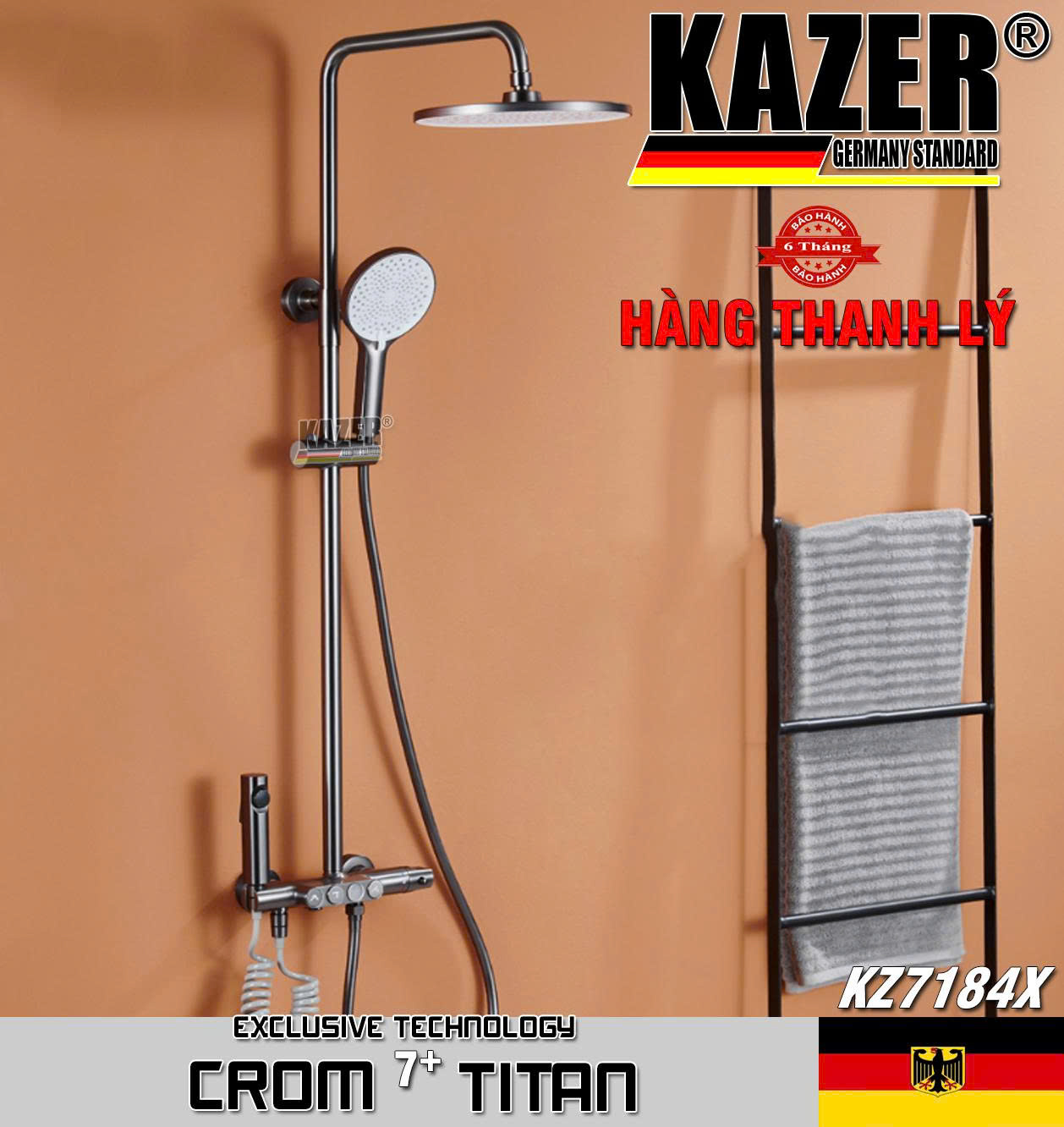 KZ7184X – SEN CÂY ĐỒNG THAU MẠ CROM 7+ TITAN KAZER
