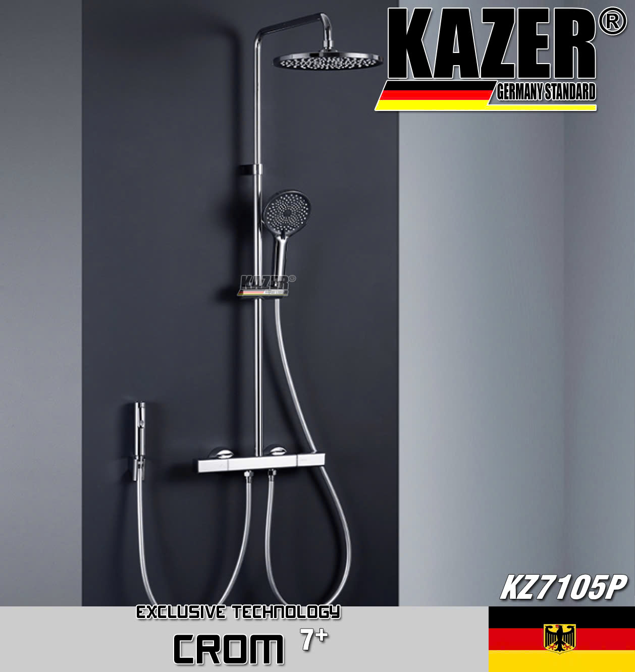 KZ7105P – SEN CÂY ĐỒNG THAU MẠ CROM 7+ KAZER