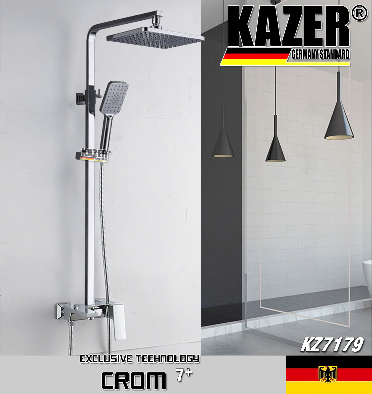 KZ7179 – SEN CÂY ĐỒNG THAU MẠ CROM 7+ KAZER