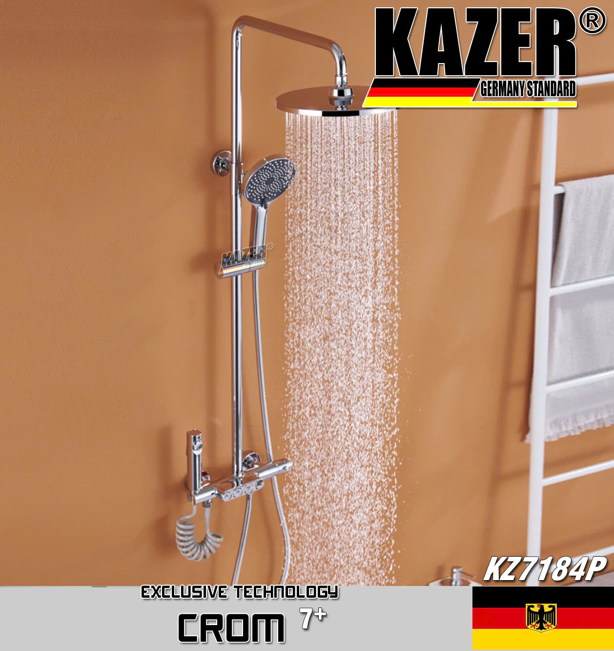 KZ7184P – SEN CÂY ĐỒNG THAU MẠ CROM 7+ KAZER