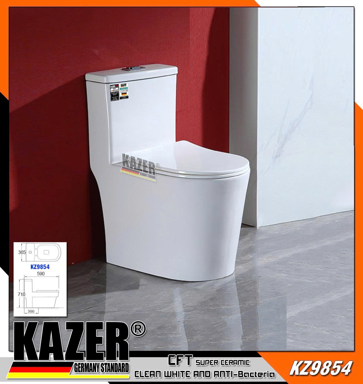 KZ9854 – BỒN CẦU 1 KHỐI KAZER