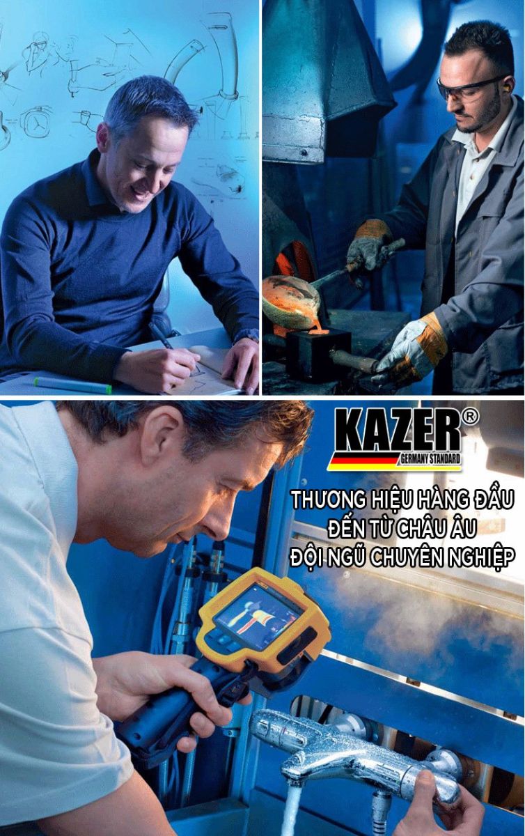 KZ7114T-LED – SEN CÂY ĐỒNG THAU MẠ CROM 7+ WHITE KAZER – FIX