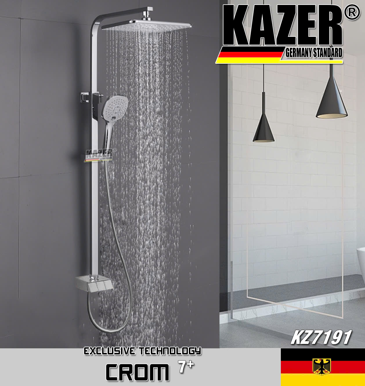 KZ7191 – SEN CÂY ĐỒNG THAU MẠ CROM 7+ KAZER