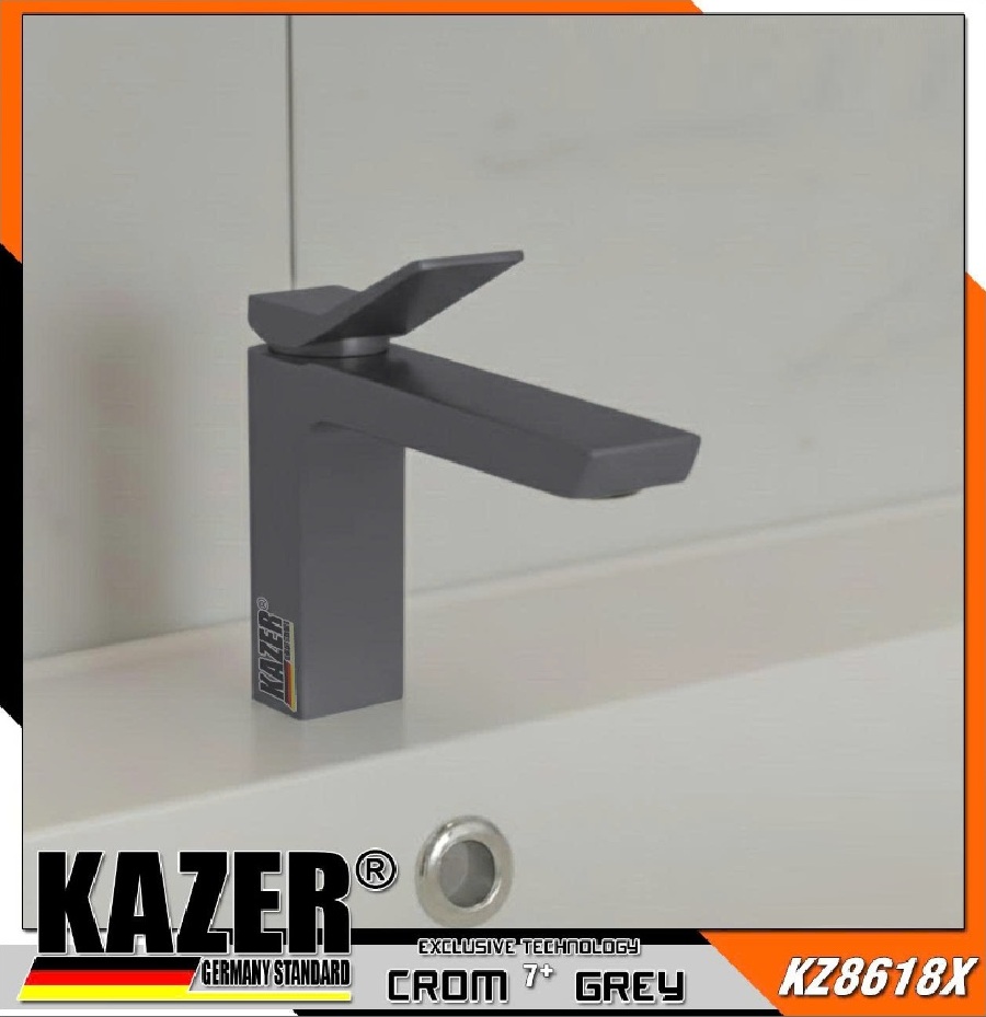 KZ8618X-20 – VÒI LAVABO ĐỒNG THAU NÓNG LẠNH KAZER – 20CM