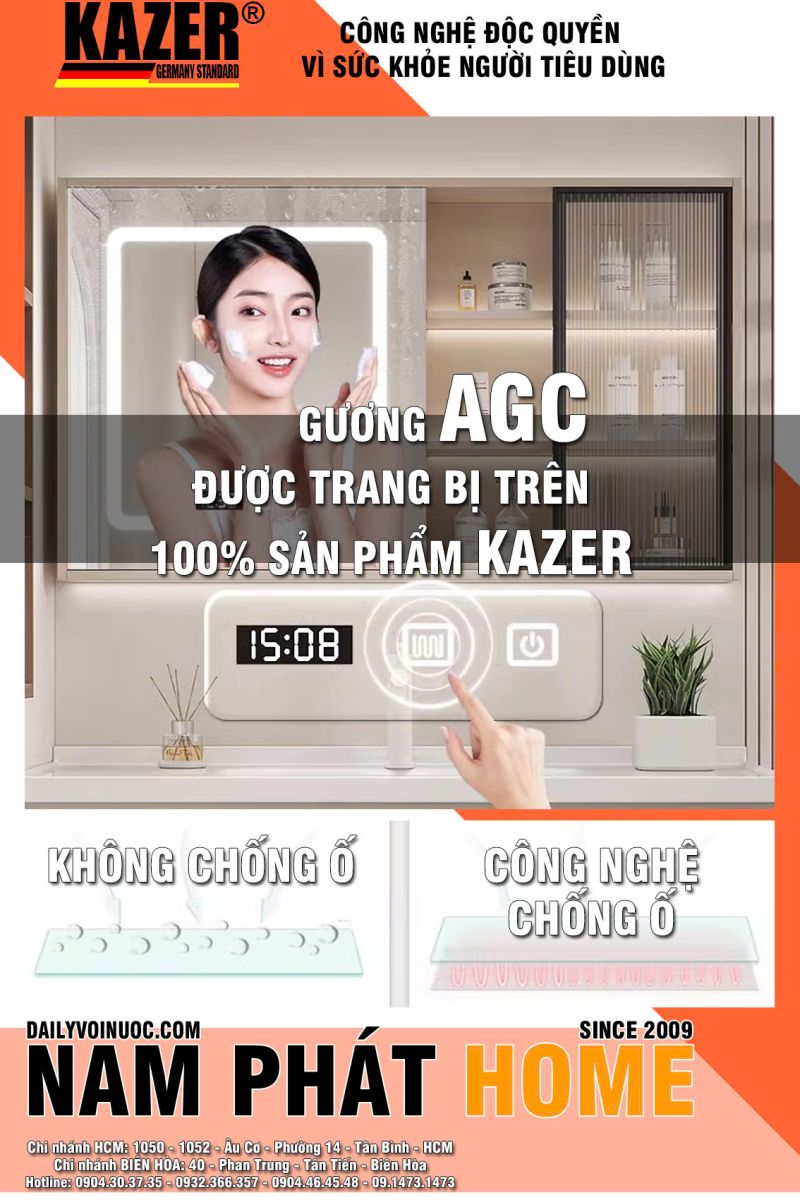 Tủ lavavo phòng tắm Pvc đặc 100% KAZER KZTD604, Nhiều phiên bản