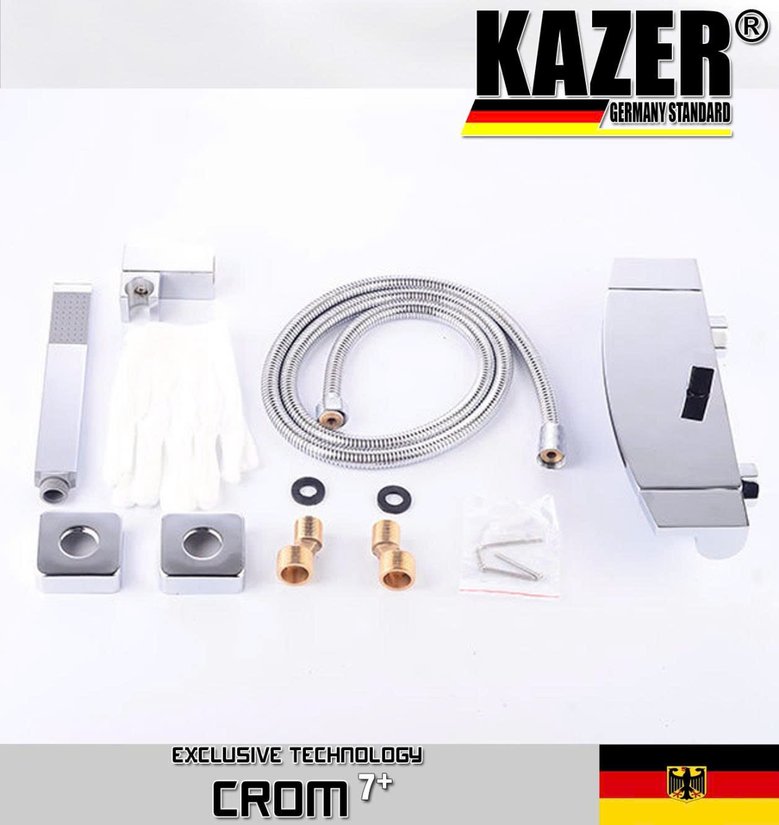 KZ8106 – SEN NÓNG LẠNH VUÔNG CAO CẤP KAZER, INOX 304 100% CHUẨN NGUYÊN CHẤT