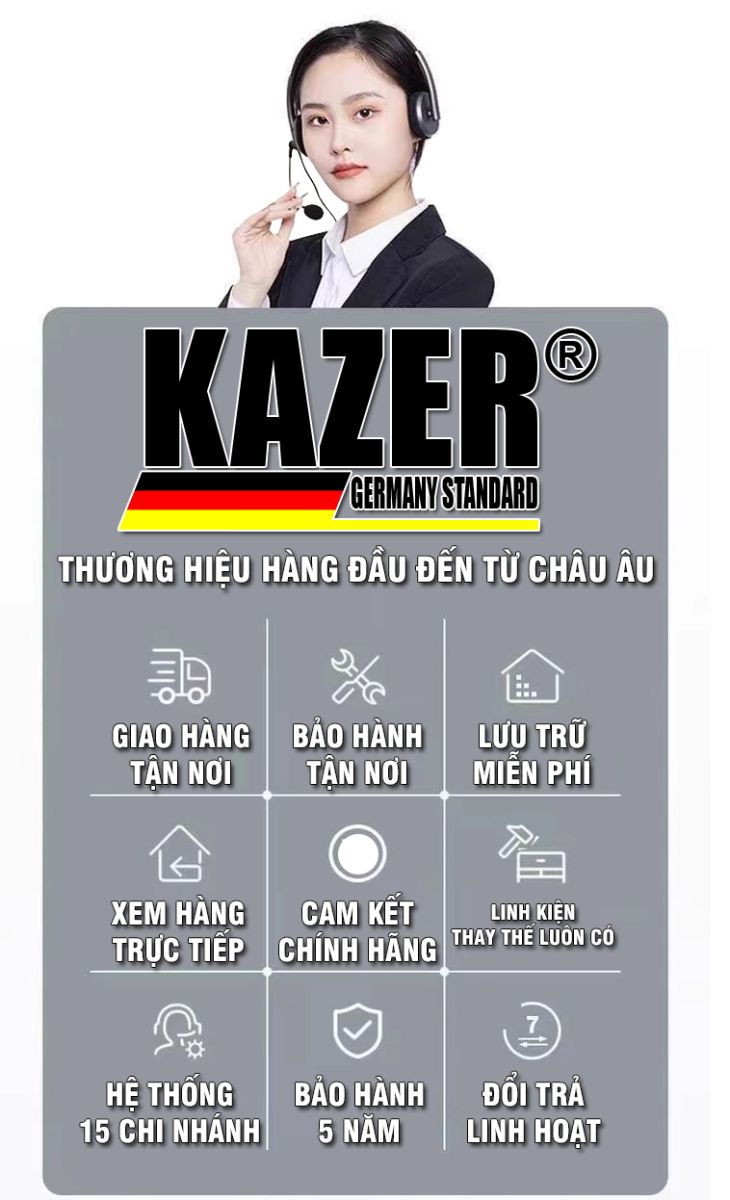 KZ8106 – SEN NÓNG LẠNH VUÔNG CAO CẤP KAZER, INOX 304 100% CHUẨN NGUYÊN CHẤT